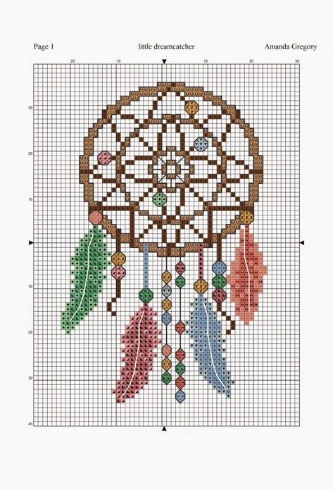 Stitch a Little Dreamcatcher – Cross-Stitch Dream Catcher Patterns, Free Cross Stitch Charts, Small Cross Stitch, Pola Kristik, Cross Stitch Bookmarks, Cross Stitch Alphabet, Crochet Cross, Simple Cross Stitch, Cross Stitch Patterns Free