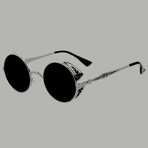 Dark Glasses Aesthetic, Crowley's Glasses, Crowley Glasses, Crowley Sunglasses, Crowley Aesthetic, Magic Glasses, Fantasy Jewelry Magic, Slytherin Clothes, Circle Sunglasses