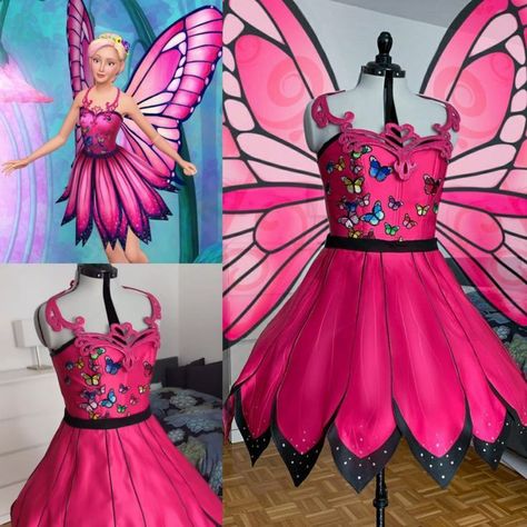 Butterfly Barbie, Barbie Cosplay, Mariposa Dress, Barbie Halloween Costume, Barbie Fairytopia, Barbie Halloween, Barbie Costume, Birthday Party 21, Disney Fairies