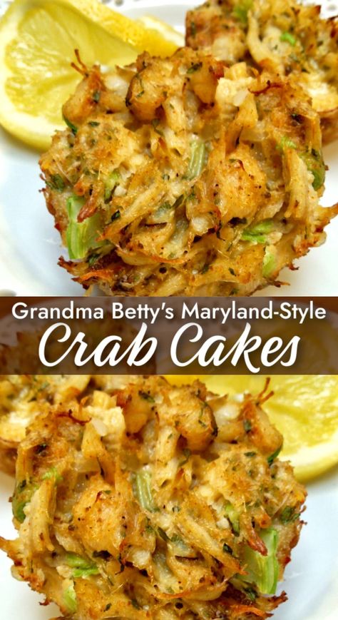 Blue crab meat gently tossed with Old Bay Seasoning and just a few other ingredients pan fried or baked in a muffin tin the way my grandma made them in Maryland. Original Old Bay Crab Cakes, Sides For Crab Boil, Maryland Crab Cakes Recipe Baltimore, Crab Cakes Recipe Best Easy, Claw Crab Meat Recipes, Crab Newburg Recipe, Canned Crab Cakes Recipe, Crabcakes Recipe Best, Crab Cakes In Oven