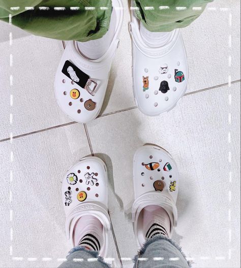 Couple Crocs, White Crocs, Crocs Fashion, The Boyfriend, Cute Relationship Goals, Crocs Shoes, Nice Shoes, Couple Goals, Sandals