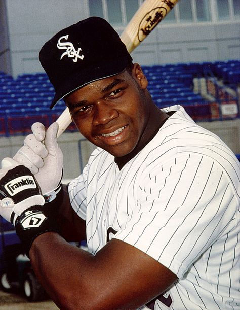 Frank Thomas Chicago White Sox Baseball, No Crying In Baseball, White Sox Baseball, Frank Thomas, Cardinals Baseball, Mlb Players, Sports Figures, Sports Stars, Baseball Mom