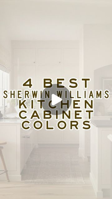 Loren Kreiss on Instagram: "Want to know the 4 best kitchen cabinet colors from Sherwin Williams? Let me know which one is your favorite in the comments below.

#kitchenrenovation #kitchencabinets #neutralhomedecor #whitekitchencabinets #cabinetry #paintgradecabinets #interiordesignideas #interiordesigntips #luxuryinteriordesign" Sherwin Williams Paint For Cabinets, Kitchen Cabinet Sherwin Williams Colors, Best Sherwin Williams Cabinet Colors, Natural Linen Sherwin Williams Kitchen Cabinets, Sherwin Williams Loggia Cabinets, Neutral Ground Sherwin Williams Cabinets, Alabaster Sherwin Williams Kitchen, Sherwin Williams Kitchen Colors, Sherwin Williams Cabinet Colors Kitchen