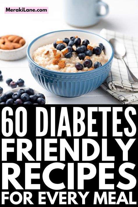 Prediabetic Diet, Healthy Recipes For Diabetics, Blood Sugar Diet, Diet Help, Blood Sugar, Meal Plan, Low Carb Recipes, Diet Recipes, Oatmeal