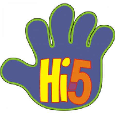 Logo of HI5 Kids Hi 5 Birthday Cake, 5th Birthday Cake, Boys Tshirt, Hi Five, Lazy Town, Dubble Bubble, 5th Birthday Party Ideas, Brand Logos, Music Party