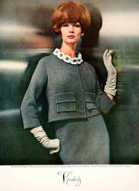 Flannel Skirt, Dior Collection, Retro Styles, Old Fashion, Three Piece Suit, 1960s Fashion, Vintage Vogue, 60s Fashion, Ford Models