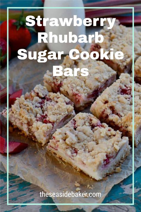 Kitchen Crafty Fun Recipes, Strawberry Rhubarb Shortbread Bars, Rhubarb Strawberry Bars, Strawberry Rhubarb Squares, Strawberry Rhubarb Custard Bars, Strawberry Rhubarb Bars Recipes, Brown Sugar Rhubarb Cookies Recipes, Rhubarb And Strawberry Recipes, Strawberry Rhubarb Cookies