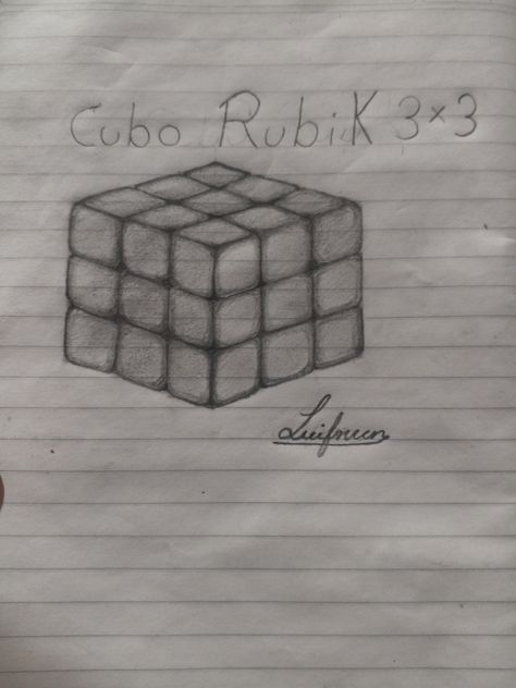 Mi dibujo de un cubo rubik