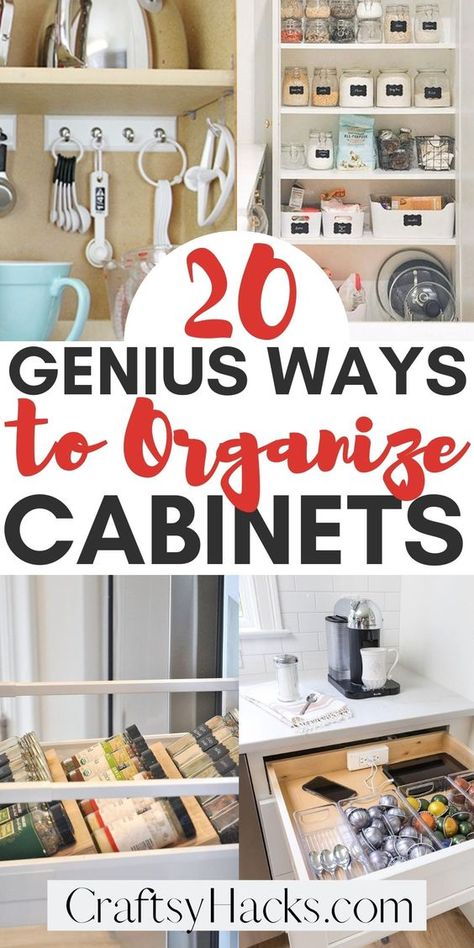 Organize Cabinets, Kitchen Cabinet Organization Layout, Kitchen Cupboard Organization, Kitchen Cabinet Organization Ideas, Kitchen Storage Hacks, House Organisation, Small Kitchen Organization, Kitchen Organization Pantry, Kitchen Organization Diy