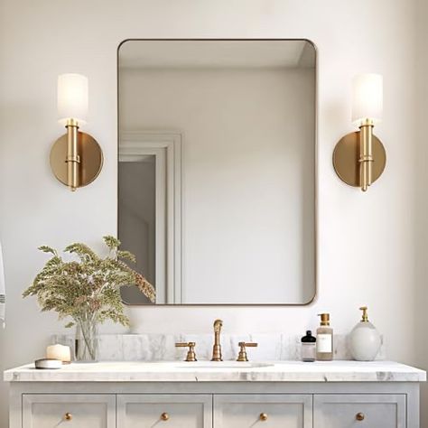 Gold Bathroom Mirror, Mirror For Vanity, Mirror For Bathroom Vanity, Scalloped Mirror, Bathroom Mirror Frame, Marble Frame, Metallic Frame, Gold Mirror Wall, Mirror For Bathroom