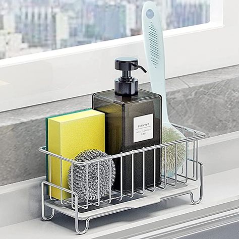 Amazon.com: Kitchen Countertop Sponge Holder, SUS 304 Stainless Steel Dish SoapOrganizer, Basket for Cleaning and Scrub Tool, Kitchen Sink Brush Caddy Holder: Home & Kitchen Dish Soap Organization, Soap Organization, Kitchen Caddy, Sink Sponge Holder, Best Kitchen Sinks, Kitchen Sponge Holder, Kitchen Sink Organization, Kitchen Sink Storage, Countertop Organization