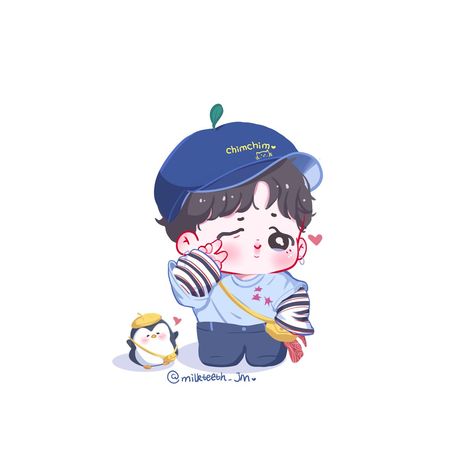 Bts Chibi Cute Jimin, Jimin Cartoon, Chibi Jimin, Jimin Chibi, Vibe Jimin, Sticker Bts, Chibi Bts, Bts Island, Jikook Fanart