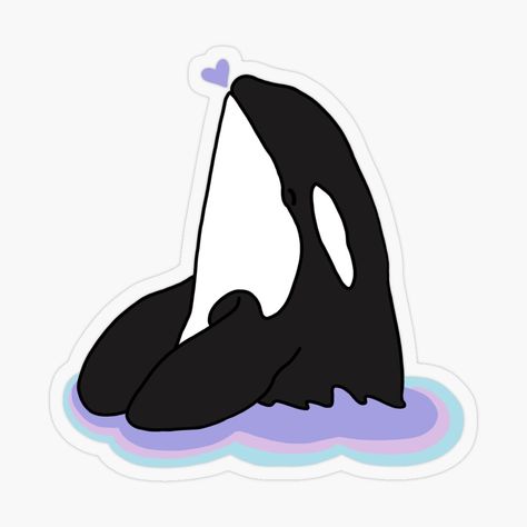 Get my art printed on awesome products. Support me at Redbubble #RBandME: https://www.redbubble.com/i/sticker/Pastel-Orca-Killer-Whale-Pattern-by-KantstandyaC/72705090.O9UDB?asc=u Orca Sticker, Jean Painting, Books Stickers, Yearbook Ideas, Whale Pattern, Whale Art, Orca Whales, Valentines Art, Killer Whale