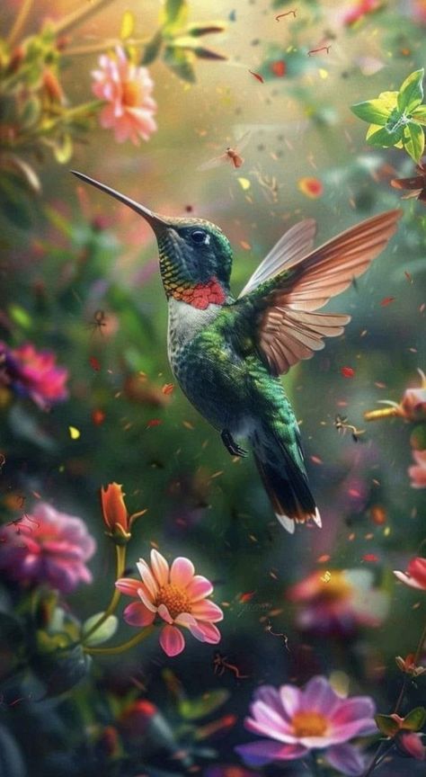 Hummingbird Wallpaper, Red Hummingbird, Hummingbirds Photography, Hummingbird Photos, Hummingbird Pictures, Nothing To Say, Awesome Wallpapers, Hummingbird Flowers, Dragonfly Art