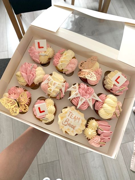 Hen Do Cupcakes, Hen Cupcakes, Farm Shop Ideas, Hen Party Cupcakes, Bride Cupcakes, Hen Party Cakes, Brides Cake, Hen Party Games, Party Cupcakes