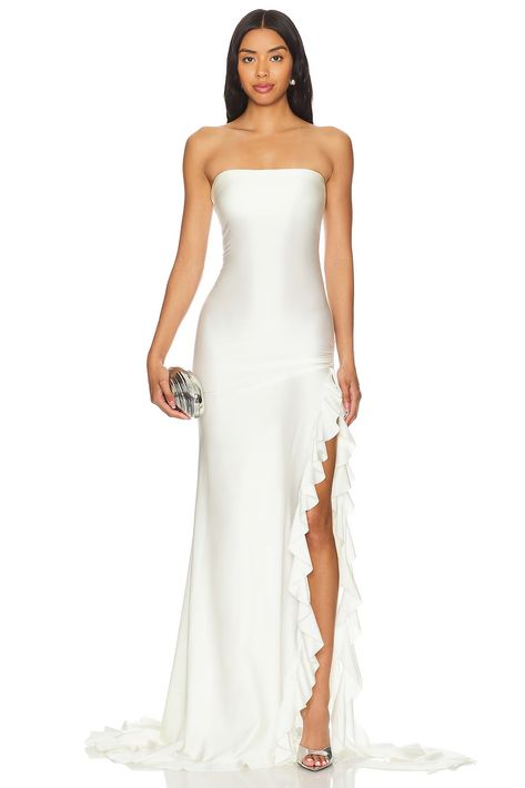 Shani Shemer Shawn Dress in Cream | REVOLVE Bridal Fits, Dress Wishlist, Unique Formal Dresses, Black Suit Dress, Cream Mini Dress, White Evening Gowns, White Dress Formal, Senior Prom Dresses, Prom Dresses Gowns