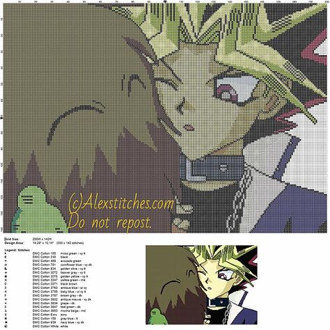 Yu Gi Oh and Kuribog cross stitch pattern 200x142 20 colors Yugioh Cross Stitch, Crafts Anime, Bead Things, Cupcake Factory, Stitch Kitchen, Free Cross Stitch Patterns, Hook Rug, Cross Stitch Kitchen, Beads Designs