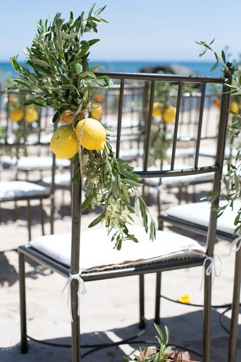 Mediterranean Beach Wedding, Lime Wedding Theme, Mediterranean Wedding Ceremony, Medditeranean Wedding, Italian Beach Wedding, Mediterranean Wedding Decor, Decor With Lemons, Lemon Wedding Decor, Sardinia Wedding