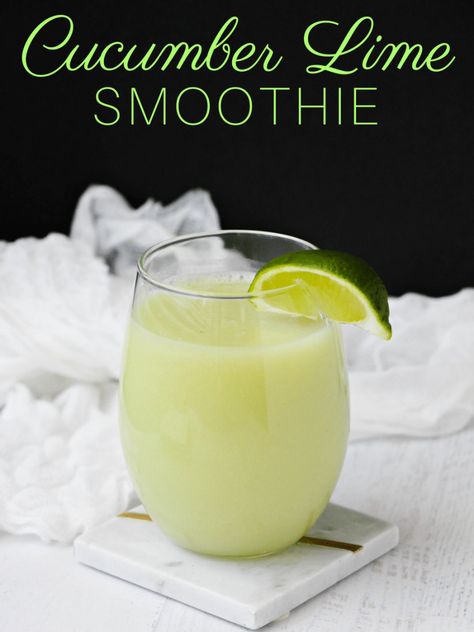 Lime Smoothie Recipes, Lime Smoothie, Cucumber Smoothie, Veggie Juice, Lemon Diet, Lemon Detox, Detox Juice Recipes, Natural Detox Drinks, Best Smoothie Recipes