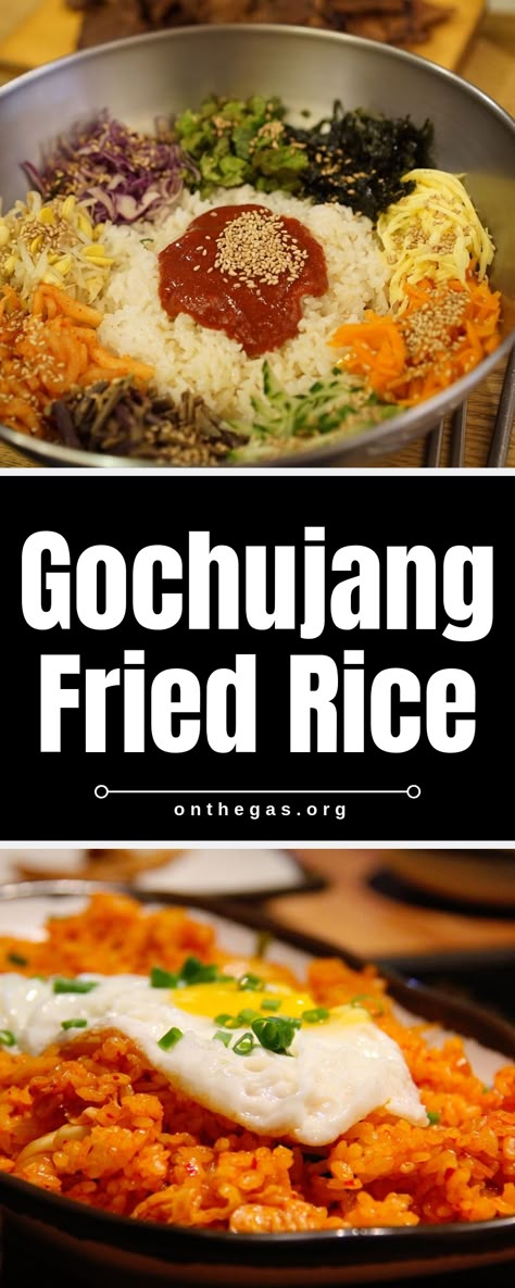 Gojuchang Recipe Korean Food, Gochujang Dinner Recipes, Gochujang Rice Bowl, Gojuchang Fried Rice, Gochujang Fried Rice, Gochujang Vegetables, Korean Rice Dishes, Gojujang Recipes, Recipes With Gochujang Paste