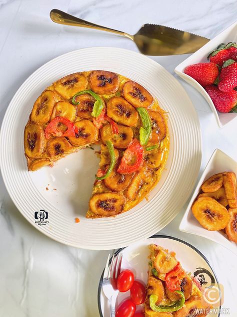 Plantain Frittata, Tasty Recipe, Vegetable Pizza, Ghana, Egg, Pizza, Yummy Food, Ethnic Recipes, Quick Saves