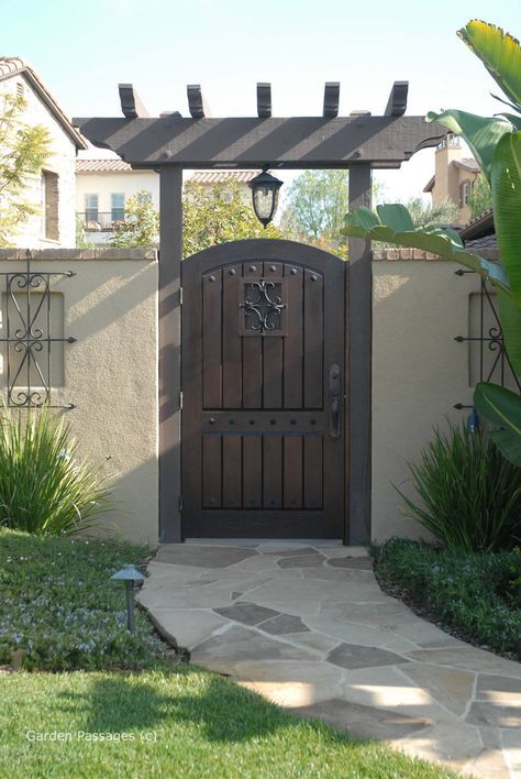 Premium Wood Gates #V3 Wood Fence Gates, Wood Gates, Wooden Garden Gate, Backyard Gates, Garden Gates And Fencing, Yard Gate, Garden Gate Design, Fence Gate Design, Outdoor Gate