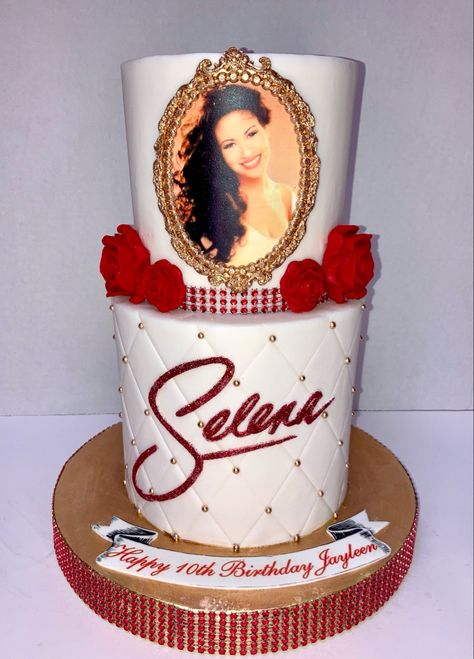 Selena Cake Ideas, Selena Quintanilla Cake, Selena Party, Selena Gomez Birthday, Selena Quintanilla Birthday, 18th Birthday Party Themes, Cakes Decorating, 10 Birthday Cake, Mexican Birthday