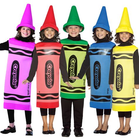 Crayon Costume Diy, Crayon Fancy Dress, Crayon Costumes, Fancy Dress Diy, Crayon Costume, Diy Crayons, Teacher Halloween Costumes, Book Costumes, World Book Day Costumes