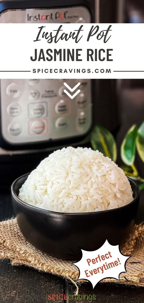 Instant Pot Jasmine Rice, Jasmine Rice Recipe, Instant Pot Rice Recipes, Jasmine Rice Recipes, Easy Vegetarian Dinner Recipes, Instant Pot Rice, Cooking Jasmine Rice, Vegan Instant Pot, Rice Recipes For Dinner