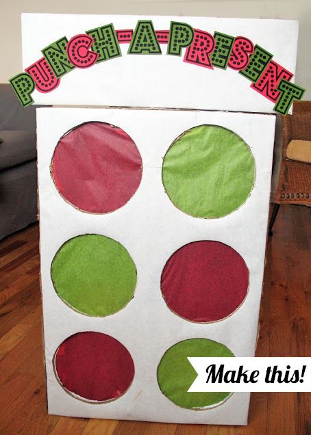 The most fun way to wrap Christmas presents! It's a big cardboard box with smaller sections and to get each gift, you have to punch through the tissue paper. It's like that game on The Price is Right! There's a video tutorial to show you how to make it. Birthday Gifts For Brother, Christmas Games For Kids, Christmas Party Games, A Present, Wrapping Ideas, Christmas Games, Gifts For Brother, Birthday Surprise, Present Gift