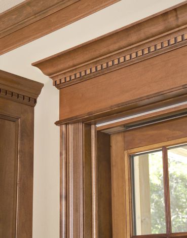 BROSCO : Moulding Victorian Interior Doors, Craftsman Trim Window, Wood Window Trim, Interior Window Trim, Victorian Windows, Window Toppers, Interior Door Trim, Dentil Moulding, Window Molding