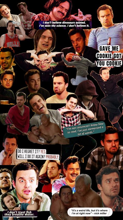 #newgirl #nickmiller #funny #facecollage #collage #phonewallpaper #wallpaper #wallpapers #wallpaperlockscreen Nick Miller Wallpaper, Nick Miller Aesthetic, Miller Aesthetic, Western Aesthetic Wallpaper, Face Collage, Jake Johnson, Nick Miller, Western Aesthetic, Dont Trust