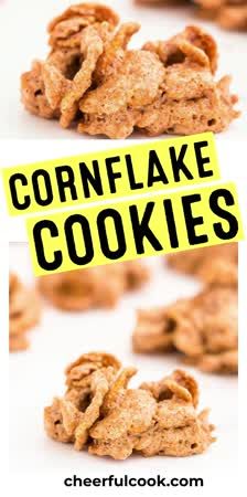 Crispy, crunchy Cornflake Cookies are a true family favorite. This 5-ingredient cookie recipe is quick and easy to make and bake. Super Easy Cornflake Cookie Recipe | Easy Christmas Cookie Recipe #cheerfulcook #baking #recipe #cornflakes #5ingredients https://cheerfulcook.com/cornflake-cookies/ Cornflake Biscuits, Cornflake Cookies Recipe, 4 Ingredient Cookies, Cornflake Cookies, Baked Apple Dessert, Homemade Sugar Cookies, Christmas Cookie Recipe, Brittle Recipes, Easy Christmas Cookie Recipes