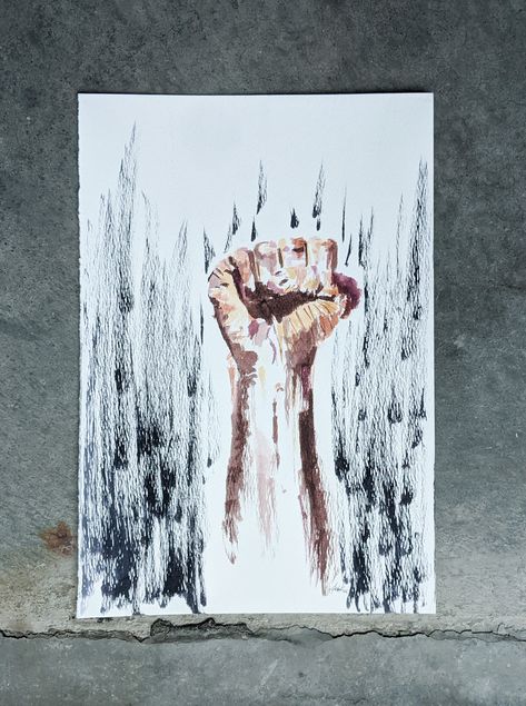 Struggle Art, Monochromatic Painting, Mass Incarceration, Contemporary Watercolor, Civil Rights, Human Rights, Oil Paintings, Watercolor Paper, Moose Art