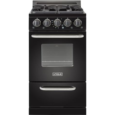 Unique Appliances Off-Grid 20-inch 2.4 cu. Ft. Propane Range with Battery Ignition Sealed ... | The Home Depot Canada Propane Appliances, Unique Appliances, Slide In Range, Induction Stove, Iron Grate, Single Oven, Kitchen Stove, Gas Oven, Convection Oven