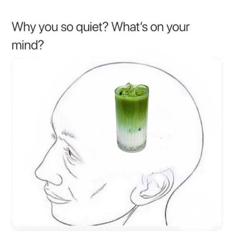 Why are you so quiet? What’s on your mind? 🍵 #matcha #matchamoments #matchalatte #matchalover #humour #funny #matchaholic Matcha Memes Funny, Why You So Quiet Whats On Your Mind, Matcha Vs Coffee, Humour Funny, Matcha Drink, Black Hair Kpop, Teen Life Hacks, Fall Drinks, Matcha Latte