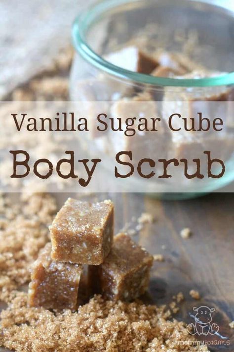 Vanilla Sugar Scrub Recipe Scrub Coconut, Easy Sugar Scrub, Sugar Scrub Cubes, Salt Scrubs, Body Scrub Recipe, Sugar Scrub Homemade, Give And Receive, Homemade Scrub, Natural Beauty Recipes