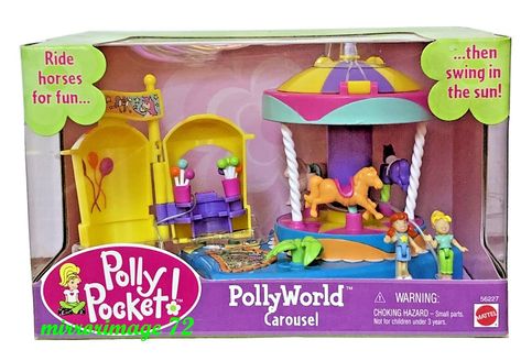 Vintage Polly Pockets 2002 PollyWorld Carousel Play Set, New In Box 74299562273 | eBay Childhood Memories 2000, Nick Jr, Polly Pocket, Grandmas House, Doll Eyes, Carousel, Cute Toys, Childhood Memories, Handmade Items