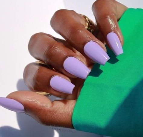 Dark Skin Nail Polish, Nails Lavender, Nails Solid Color, Hand Painted Nails, Nails Solid, Nails Hand Painted, Solid Color Nails, Lavender Nails, Painted Nails