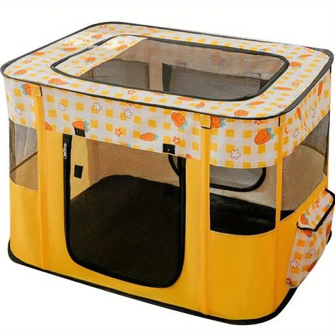 Portable Foldable Pet Playpen Pets Houses Dogs Cats - Temu Cat Delivery, Kitten House, Puppies And Kittens, Cat Tent, Pet Fence, Orange Bedding, Pet Playpen, Dog Playpen, Cat Cages