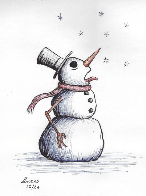 Snow Sketch Winter, Snow Drawing Aesthetic, Snow Men Drawing, Christmass Draw, Art Sketches Christmas, Christmas Art Sketches, Snow Art Drawing, Winter Easy Drawings, Cristmass Draw