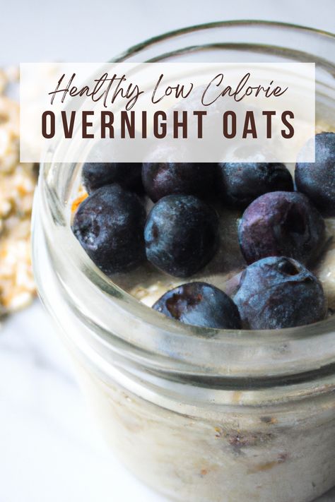 Start your day with these healthy low calorie overnight oats! Packed with blueberries, chia seeds, and almond milk, this delicious breakfast is under 300 calories per serving. Perfect for busy mornings and weight loss goals. Easy to make, nutritious, and keeps you full and energized all morning. #HealthyBreakfast #OvernightOats #LowCalorie #WeightLoss #MealPrep #HealthyEating Overnight Oats Chia Seeds Almond Milk, Blueberry Overnight Oats With Chia Seeds, 300 Calorie Overnight Oats, Overnight Oats Under 300 Calories, Chia Seed Overnight Oats, Low Calorie Overnight Oats, Recipe With Blueberries, Blueberry Overnight Oats, Raw Oats