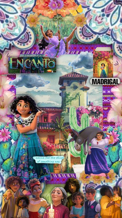 #encanto #disney #disneyaesthetic #animatedshuffle #wallpaper #aesthetic #madebyyuhma #fyp #shufflefyp #quotes #floral Encanto Wallpaper, Wallpaper Aesthetic, Collage, Disney, Quotes, Floral