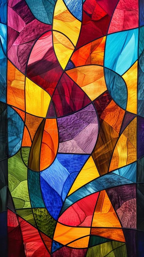 Colorful abstract stained glass window royalty free stock image Stained Glass Art Abstract, Abstract Stained Glass Patterns Free, Stained Glass Borders Patterns, Stained Glass Patterns Window, Coloured Glass Window, Abstract Stained Glass Designs, Stained Glass Art Patterns, Colored Glass Window, Stained Glass Aesthetic