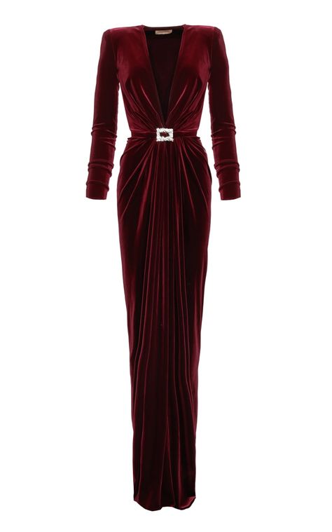 Trendy Dresses Summer, Velvet Dress Long, Designer Party Dresses, Soiree Dress, Red Velvet Dress, Alexandre Vauthier, Column Gown, Beauty Dress, Velvet Fashion