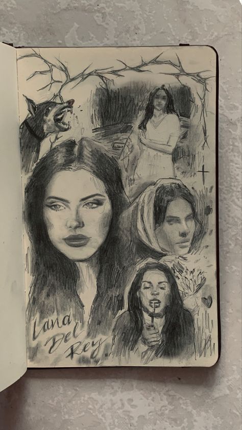 Lana Del Rey Sketchbook, Journal Ideas Sketchbook, Male Lana Del Rey Aesthetic, Lana Sketch, Lana Del Rey Aesthetic Sketch, Sketches For Sketchbook, Sketchbook Inspo Aesthetic, Sketch Aesthetic, Cool Sketch Book