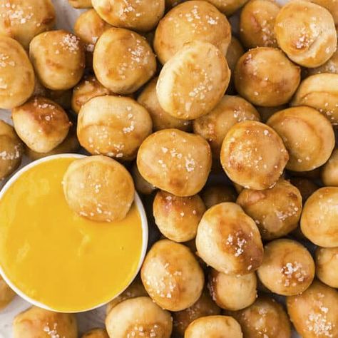 Pretzel Nuggets - Buns In My Oven Pretzel Nuggets, Buns In My Oven, Queso Dip, Nutrition Labels, Food Court, Recipe Images, Bread Flour, Baking Sheets, Dry Yeast