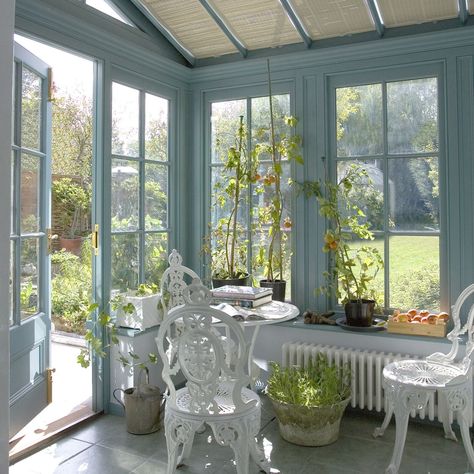 This Georgian-influenced conservatory is inspired by the magnificent Belton House in Lincolnshire.  The Belton, by The National Trust conservatory collection at [link url="http://www.valegardenhouses.co.uk/"]Vale Garden Houses[/link]  Like this? Then you'll love[link url="http://www.houseandgarden.co.uk/outdoor-spaces/features/wonderland"]Dreamy images of stately homes[/link] Small Conservatory Interiors, Conservatory Interiors, Small Conservatory, Conservatory Extension, Conservatory Interior, Conservatory Ideas, Belton House, Conservatory Design, Conservatory Garden