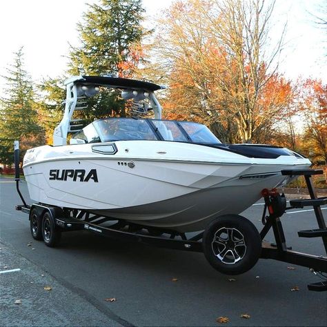 2022 Supra SL 550 For Sale Standard + maxed out options including: Surf System, Full Stereo and 2 Subs, 4 Board Racks, Stern Thruster, Full RGBs, Bow Lights, Tower Light Bar, Under Water Lights, Bow to Stern extra Sun Shade, Dual Rider Cameras, Trailer Step and more... Asking Price: $164,999 Stock Number: d9v7hv #boatforsale #boatlife #powerboat #supra #fishingboat #boating #yachtforsale #yacht #skiboat 2022 Supra, Bow Lights, Supra Boats, Water Lights, Surf Boat, Board Rack, Tower Light, Bow Light, Ski Boats