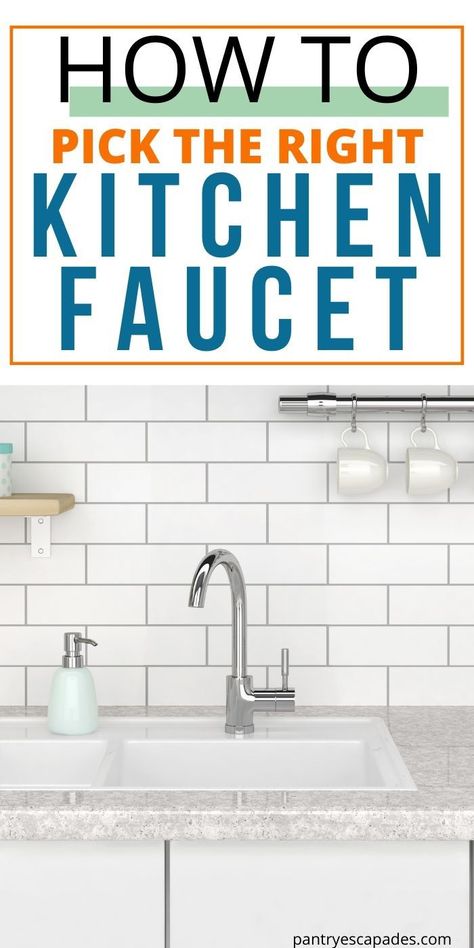 How to select a kitchen faucet | What's the Best Type of Faucet | The Most Popular Type of Faucet | The Best Faucet for Modern Kitchens | The Best Pull Down Faucets | What's the Most Functional Faucet | #Faucet #kitchen #sink #accessories #hardware #design Kitchen Faucet Ideas, Delta Kitchen Faucet, Best Kitchen Faucets, Blog Success, Kitchen Goals, Faucet Kitchen, Brass Kitchen Faucet, Inspirational Blogs, Black Kitchen Faucets